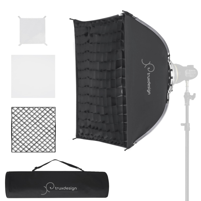 Trux Design Softbox 60x60cm griglia con apertura rapida e sacca